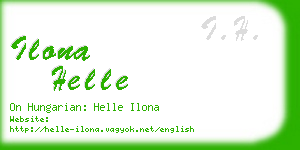 ilona helle business card